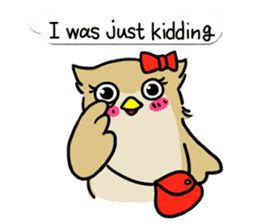 eared owl "mimi" (english) sticker #6206182
