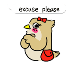 eared owl "mimi" (english) sticker #6206185