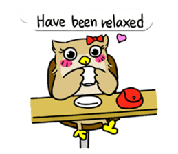 eared owl "mimi" (english) sticker #6206190