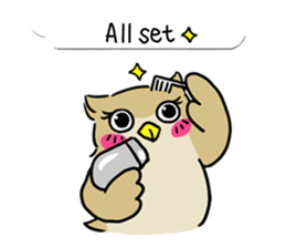 eared owl "mimi" (english) sticker #6206198