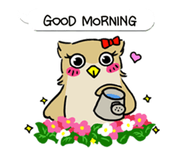 eared owl "mimi" (english) sticker #6206201