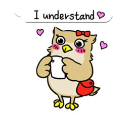 eared owl "mimi" (english) sticker #6206206