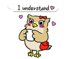 eared owl "mimi" (english) sticker #6206206
