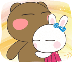 Mina rabbit and Cola bear sticker #6207166