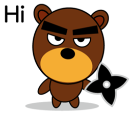 Black Eyebrows Bear 7 ( English ) sticker #6207812