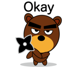 Black Eyebrows Bear 7 ( English ) sticker #6207813