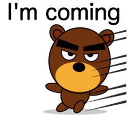 Black Eyebrows Bear 7 ( English ) sticker #6207814