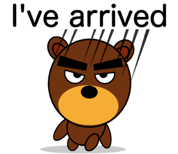 Black Eyebrows Bear 7 ( English ) sticker #6207815