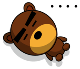 Black Eyebrows Bear 7 ( English ) sticker #6207823