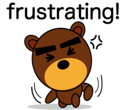 Black Eyebrows Bear 7 ( English ) sticker #6207824