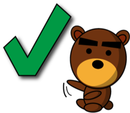 Black Eyebrows Bear 7 ( English ) sticker #6207830