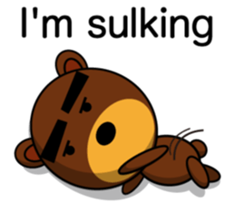 Black Eyebrows Bear 7 ( English ) sticker #6207837