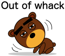 Black Eyebrows Bear 7 ( English ) sticker #6207839