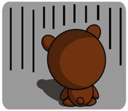 Black Eyebrows Bear 7 ( English ) sticker #6207842