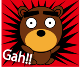 Black Eyebrows Bear 7 ( English ) sticker #6207843