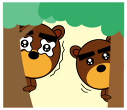 Black Eyebrows Bear 7 ( English ) sticker #6207847