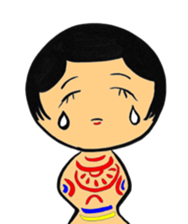 Private talk of the kokeshi doll sticker #6209097