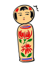 Private talk of the kokeshi doll sticker #6209101