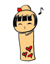 Private talk of the kokeshi doll sticker #6209112