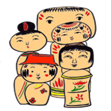 Private talk of the kokeshi doll sticker #6209126