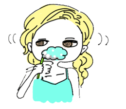 japanese nya ma ko girls sticker #6213211