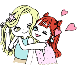 japanese nya ma ko girls sticker #6213217