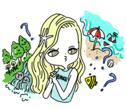 japanese nya ma ko girls sticker #6213219