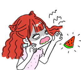 japanese nya ma ko girls sticker #6213220