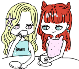 japanese nya ma ko girls sticker #6213225