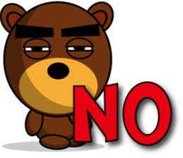 Black Eyebrows Bear 9 sticker #6213568