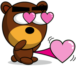 Black Eyebrows Bear 9 sticker #6213579