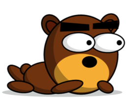 Black Eyebrows Bear 9 sticker #6213582