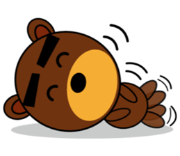 Black Eyebrows Bear 9 sticker #6213586