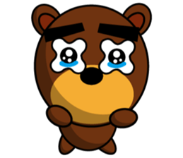 Black Eyebrows Bear 9 sticker #6213587