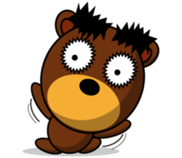 Black Eyebrows Bear 9 sticker #6213591