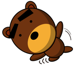 Black Eyebrows Bear 9 sticker #6213597