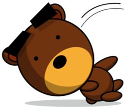 Black Eyebrows Bear 9 sticker #6213598