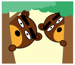 Black Eyebrows Bear 9 sticker #6213601