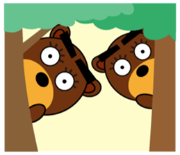 Black Eyebrows Bear 9 sticker #6213602