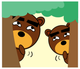 Black Eyebrows Bear 9 sticker #6213604