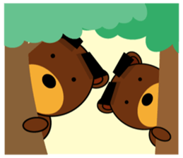 Black Eyebrows Bear 9 sticker #6213605