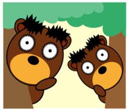 Black Eyebrows Bear 9 sticker #6213606