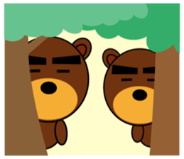Black Eyebrows Bear 9 sticker #6213607