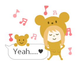 costume animal ~English~ sticker #6213747