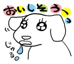 Fatty dog! daily life conversation sticker #6215479