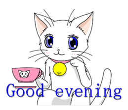 White cat of momo sticker #6215890