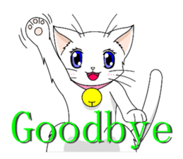 White cat of momo sticker #6215892