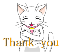 White cat of momo sticker #6215893