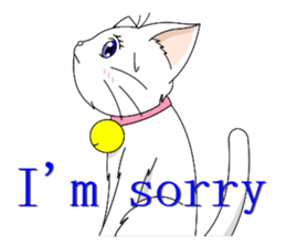 White cat of momo sticker #6215894