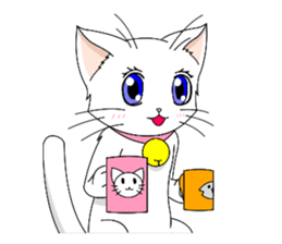 White cat of momo sticker #6215895